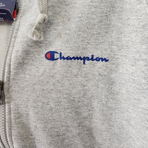 Champion Full Zip up Gray Sweatshirt Powerblend Hoodie Plus 2X New NWT Gift - Picture 6 of 12